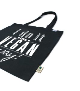 Baumwolltasche I do it the vegan way – Bild 3
