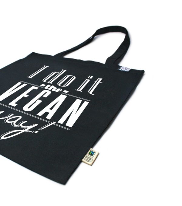 Cotton bag I do it the vegan way - Image 3