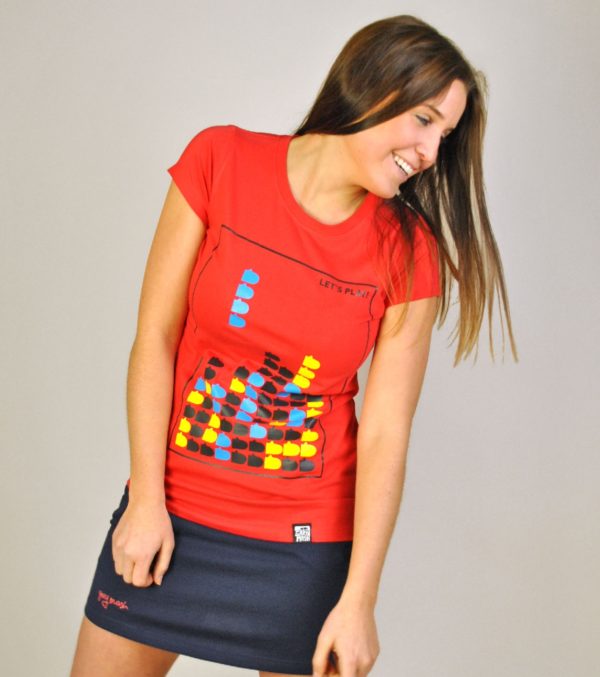 T-Shirt Tetris, bright red