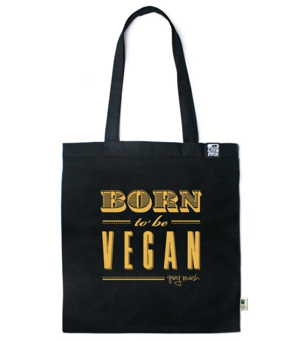 Baumwolltasche Born to be vegan