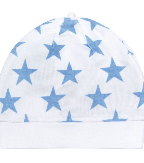 Baby hat with blue stars