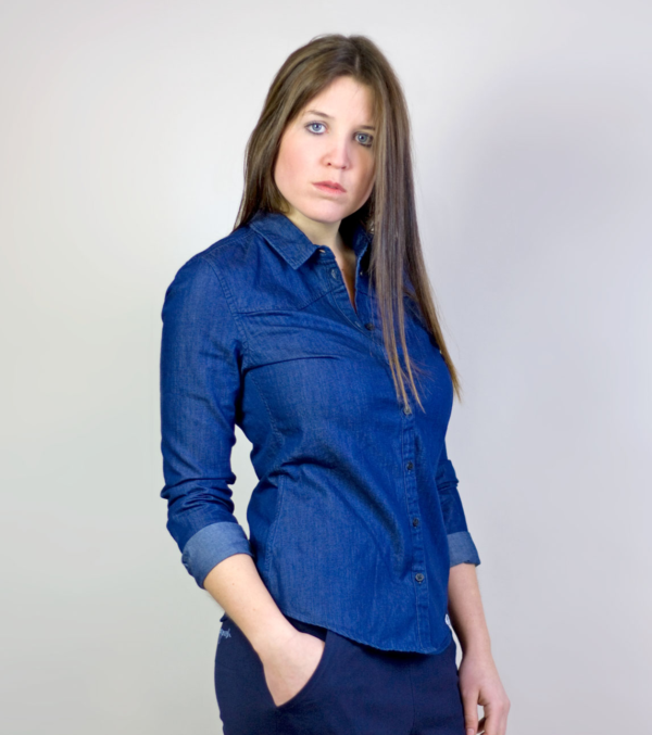 Jeansbluse Denim Lover blau – Bild 2