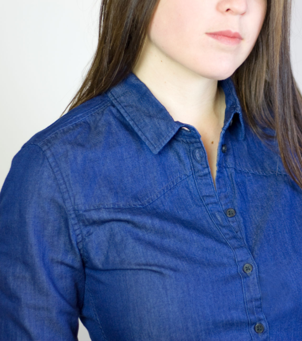 Jeansbluse Denim Lover blau – Bild 5