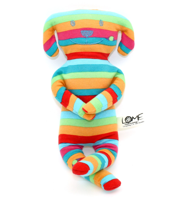 Cuddly Dog with colorful Rainbow
