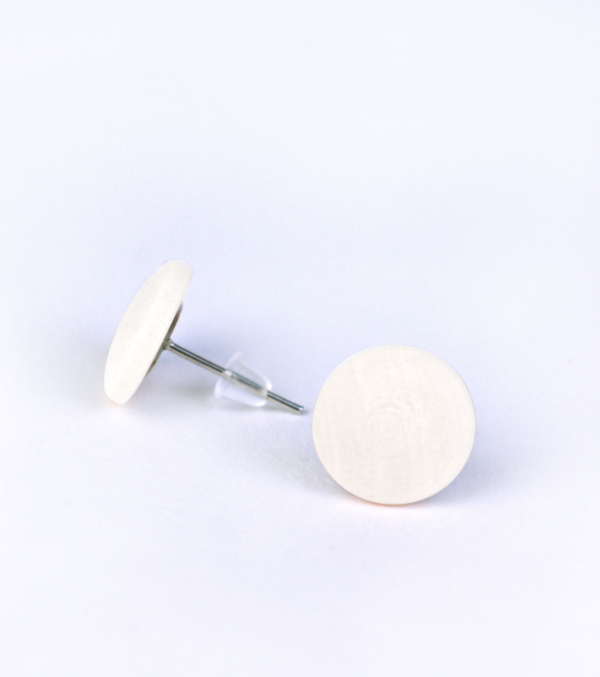 Wooden ear studs round, many colours - Image 15