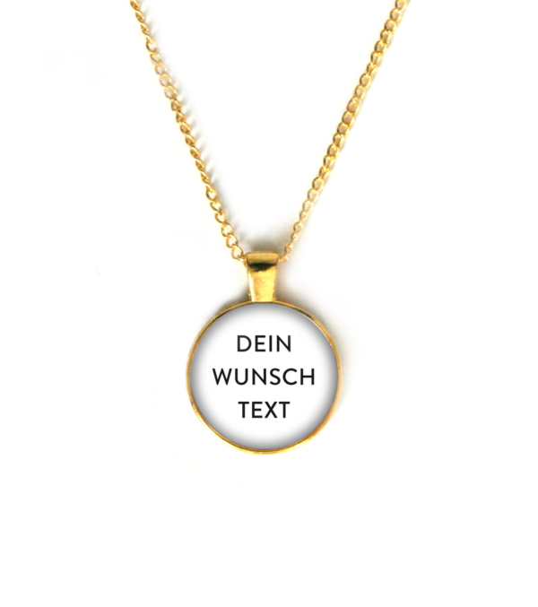 Necklace with your wish text