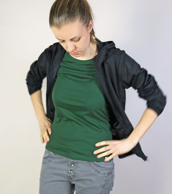 Leichte Damen-Windjacke Schwarz – Bild 2