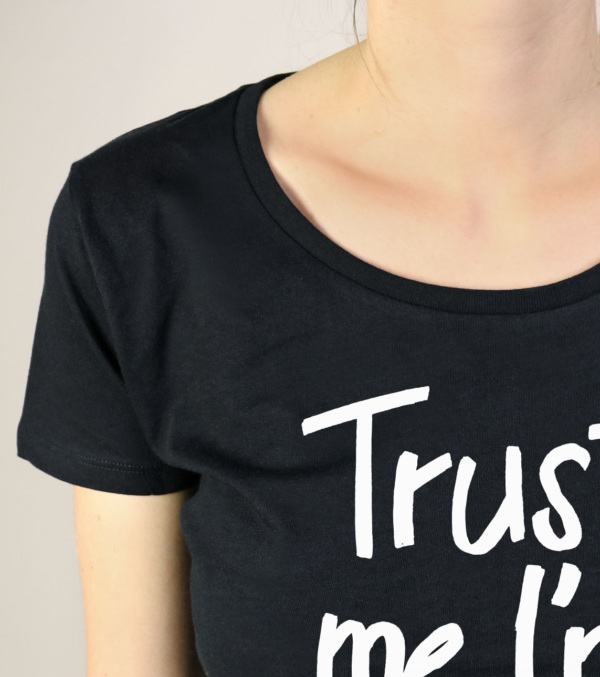 Shirt Trust me, I'm vegan! Schwarz – Bild 3