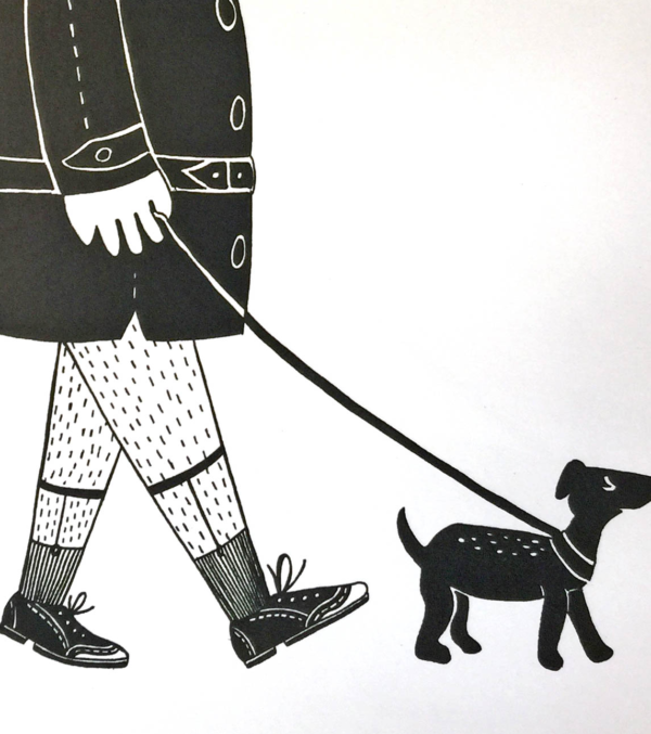 Poster Man with dog with mounting - Image 2