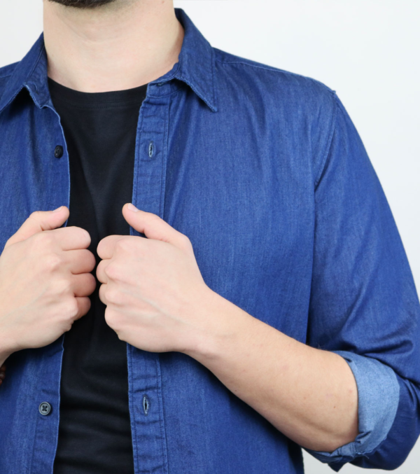 Jeanshemd Denim Lover Dunkelblau – Bild 5