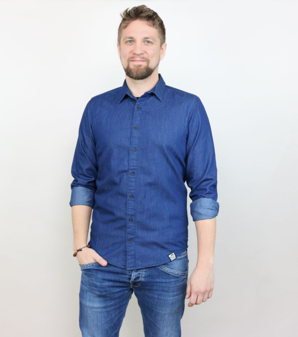 Jeanshemd Denim Lover Dunkelblau – Bild 3
