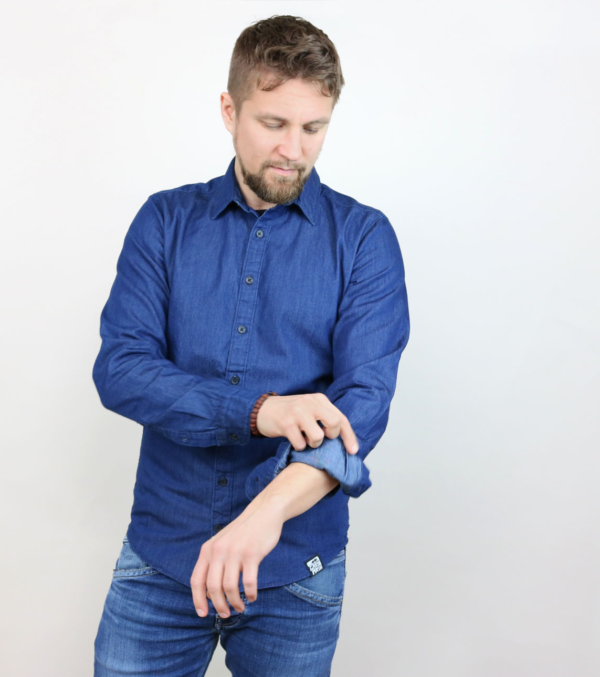 Jeanshemd Denim Lover Dunkelblau – Bild 2