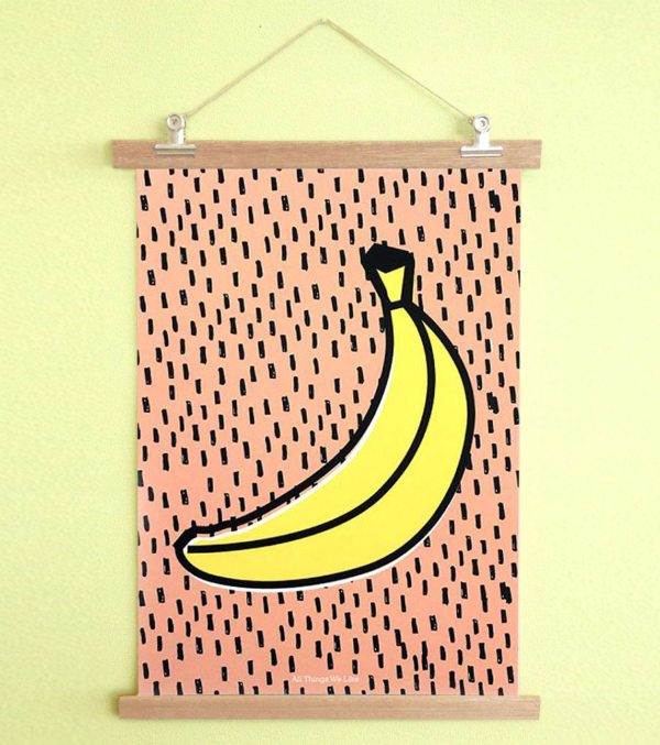 A4 Poster banana with mounting