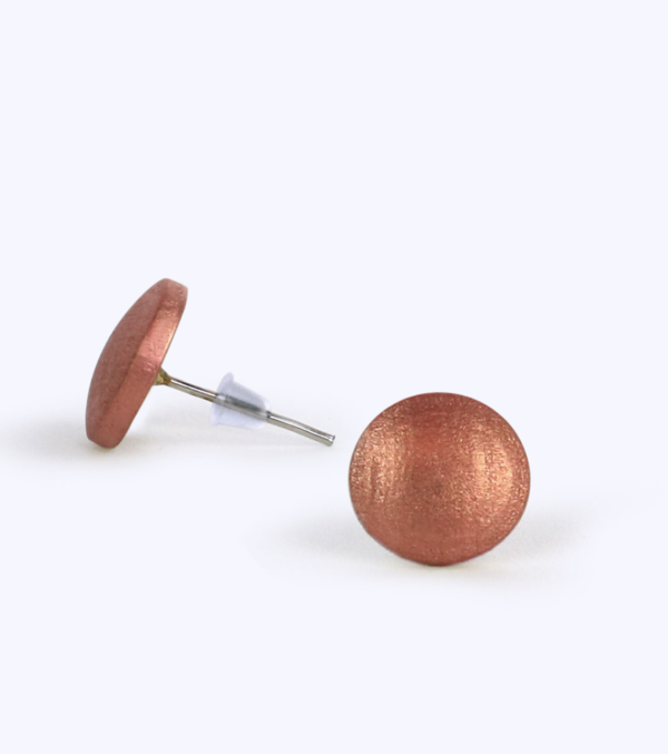 Wooden ear studs round, many colours - Image 14