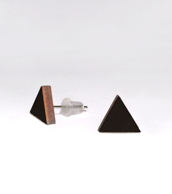 3 Pack wooden ear studs Black - Image 2