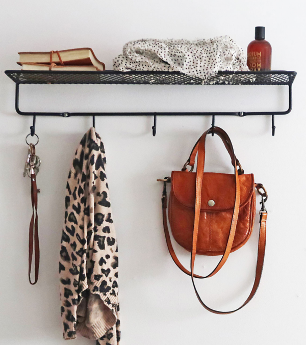 Wandgarderobe Schwarz 60 cm