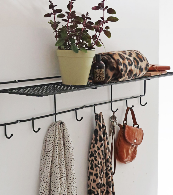 Coat rack black 100 cm - Image 4
