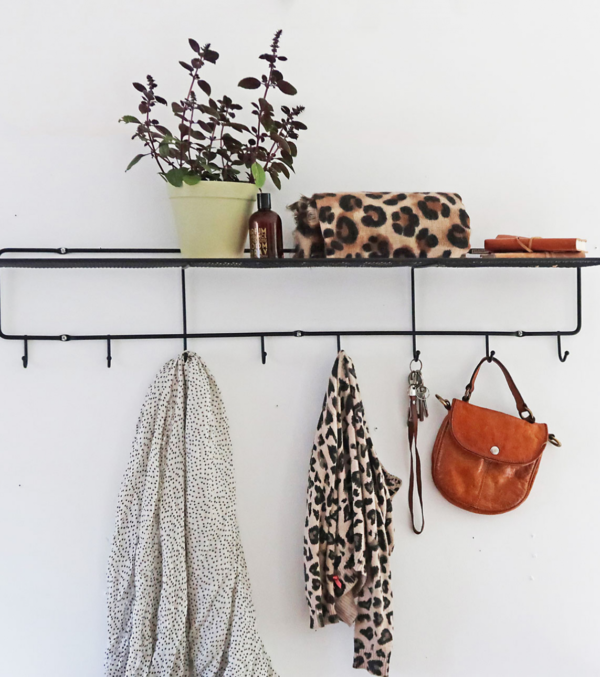 Coat rack black 100 cm - Image 5