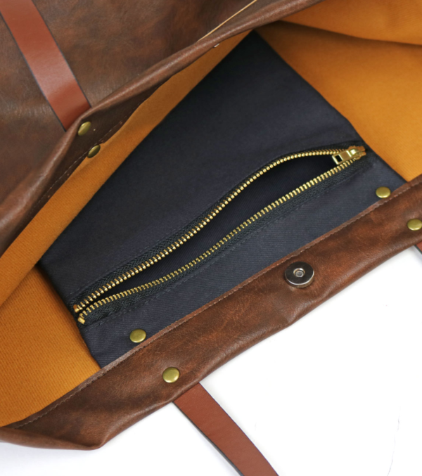 Shopper Bag Vintage Dark Brown - Image 5