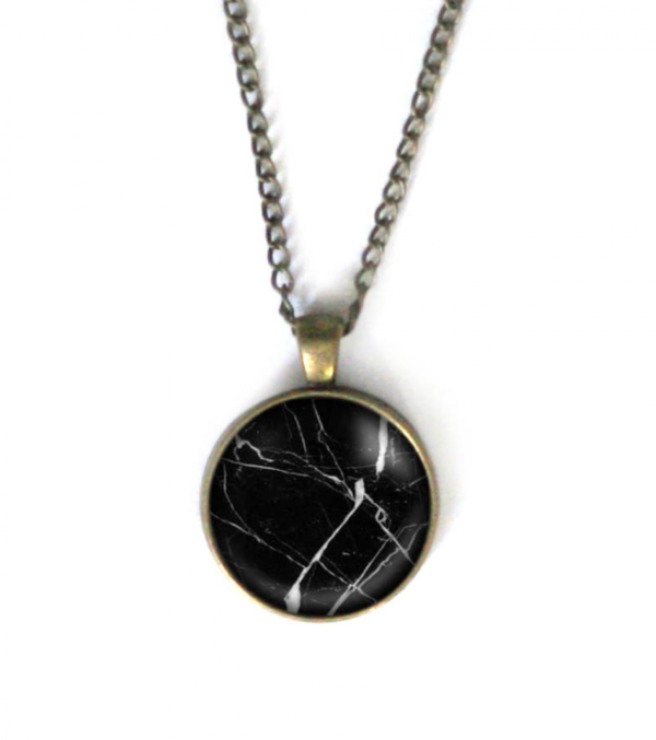 Halskette Black Marble – Bild 2