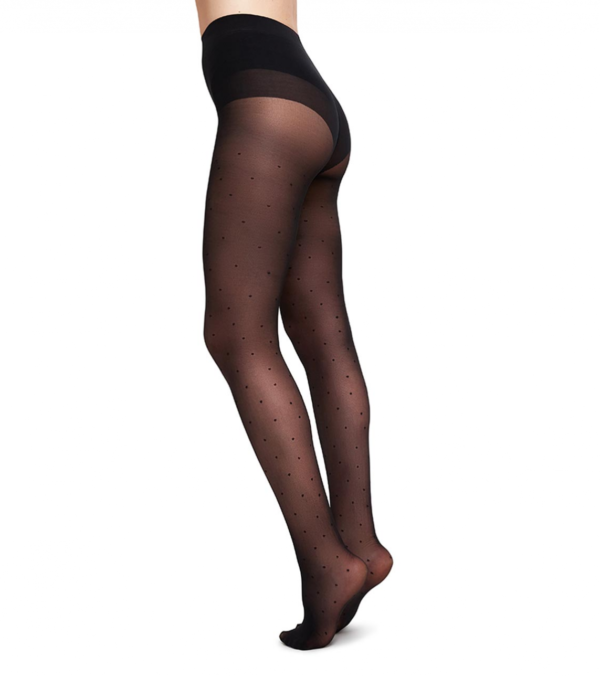 Doris Dots Tights Black, 40 denier