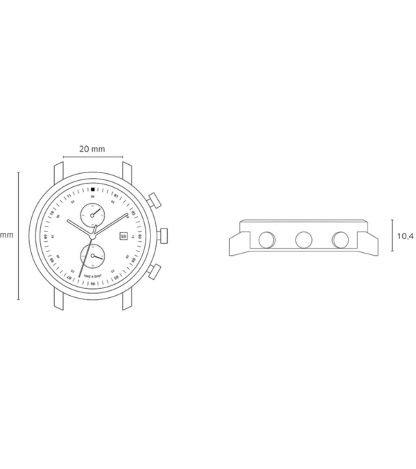 Watch Curtis walnut wood, 43mm - Image 5