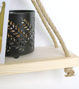 Wall shelf Triangle with hemp cord - Image 3