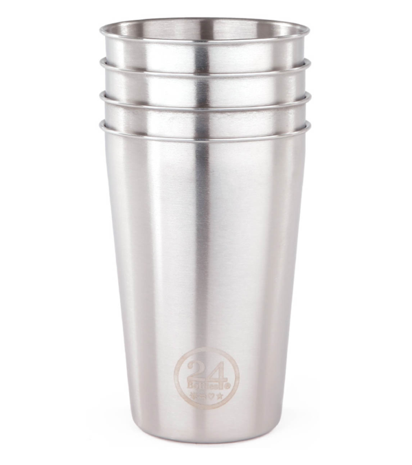 Stainless steel party cups, 4 pcs.