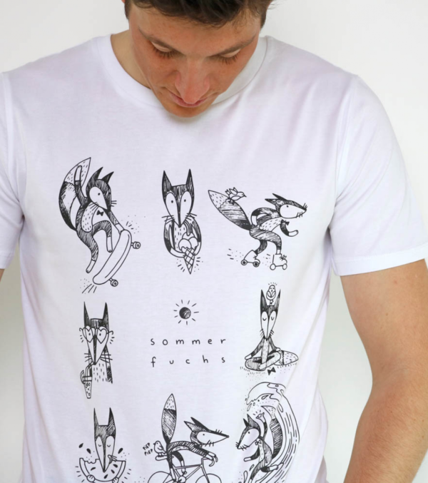 Shirt Sommerfuchs Weiß – Bild 4