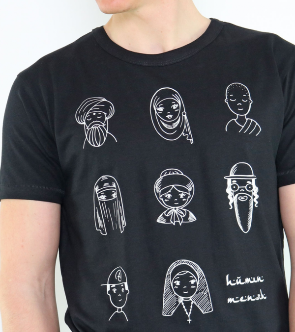 Shirt Human/Mensch Schwarz – Bild 5