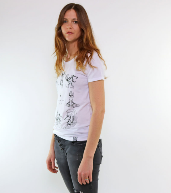 T-Shirt Sommerfuchs, Weiß – Bild 4
