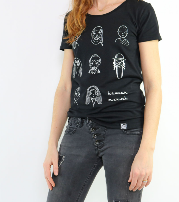 Shirt Human/Mensch Schwarz – Bild 5