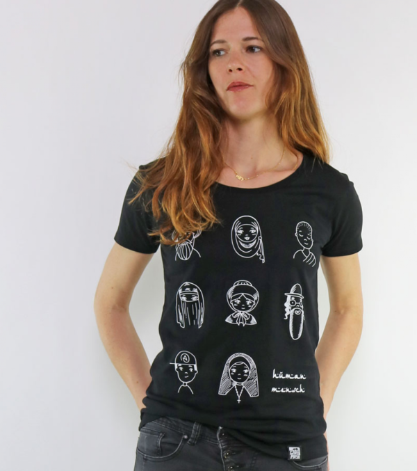 Shirt Human/Mensch Schwarz – Bild 2