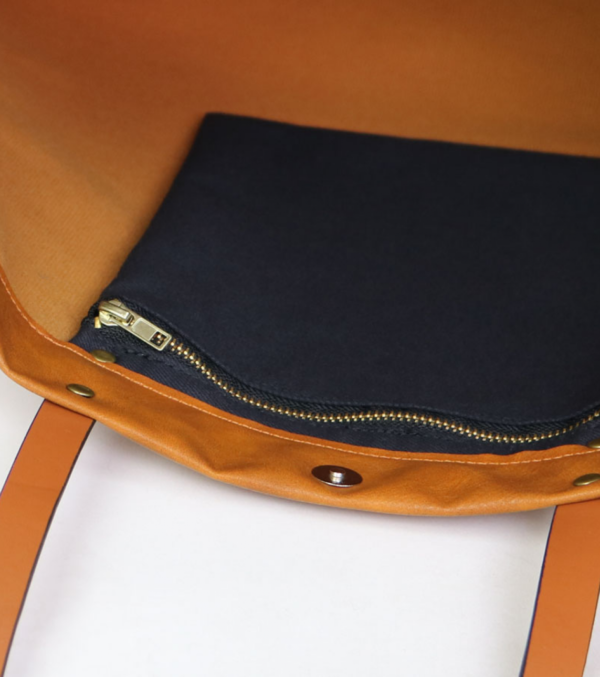 Shopper Bag Vintage Cognac Brown - Image 4