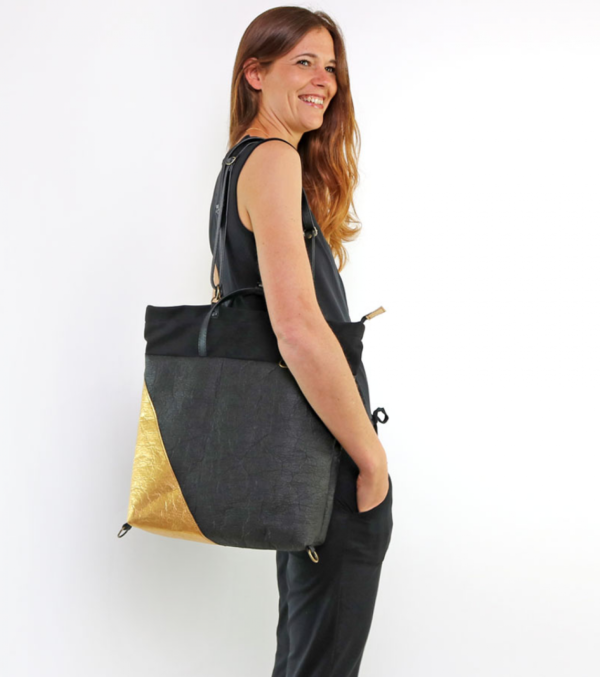 JANE Allrounder, Piñatex Black & Gold - Image 5