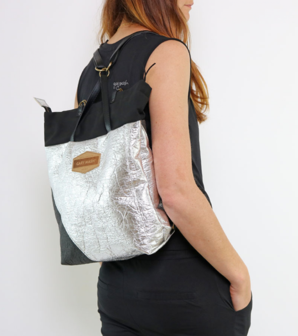 JANE Allrounder, Piñatex Black & Silver - Image 2