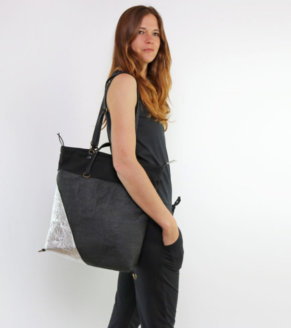 JANE Allrounder, Piñatex Black & Silver - Image 6