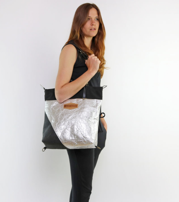 JANE Allrounder, Piñatex Black & Silver - Image 7