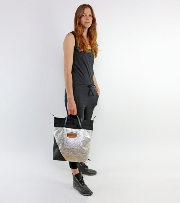 JANE Allrounder, Piñatex Black & Silver - Image 11