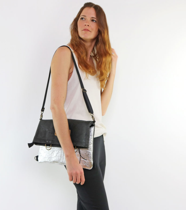 Rachel Allrounder, Piñatex Black & Silver - Image 4
