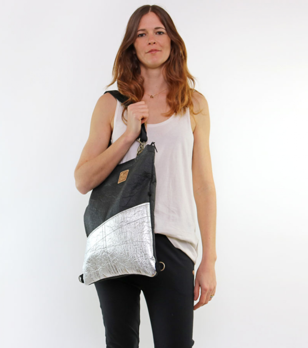 Rachel Allrounder, Piñatex Black & Silver - Image 7