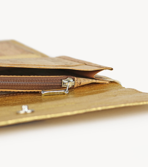Piñatex® Purse Shiny Gold - Image 6