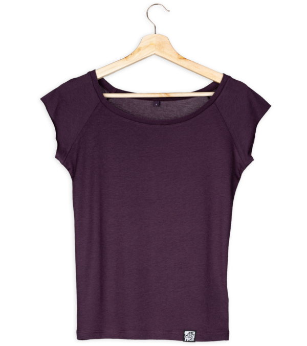 Bambus Shirt Basic Pflaume