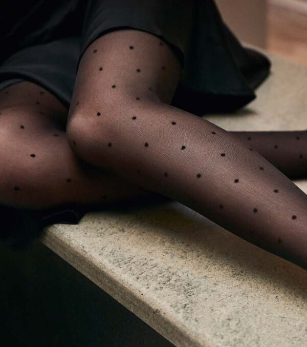 Strumpfhose Doris Dots Schwarz, 40 den – Bild 2