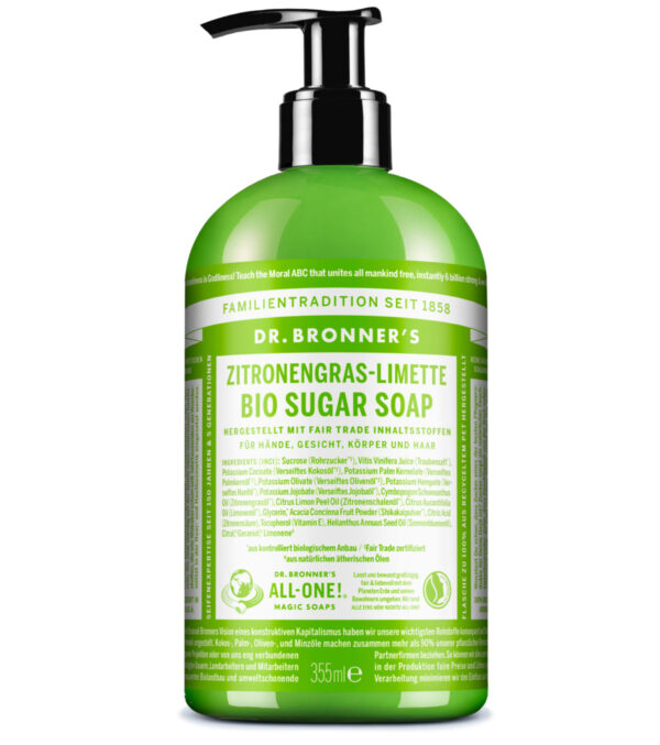 Sugar Soap Zitronengras-Limette, 355 ml