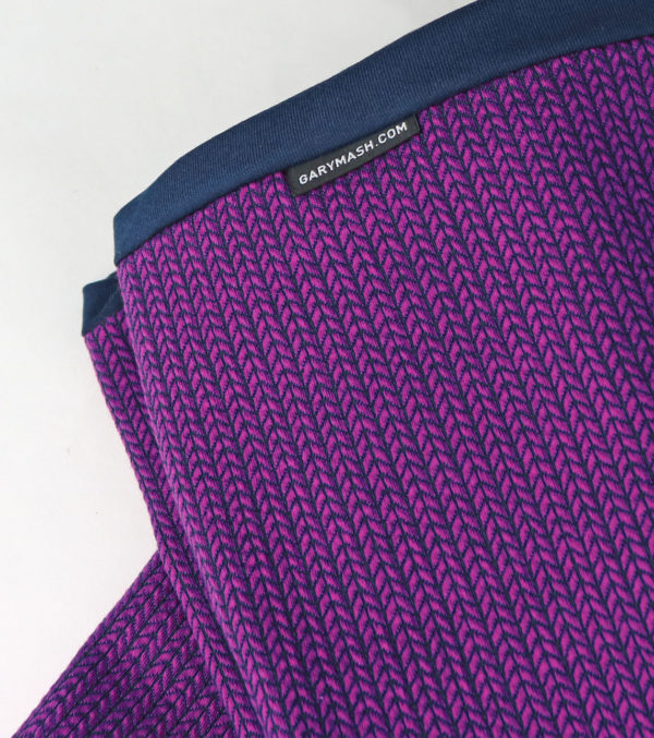Knitted Jacquard Loop Navy-Purple - Image 3