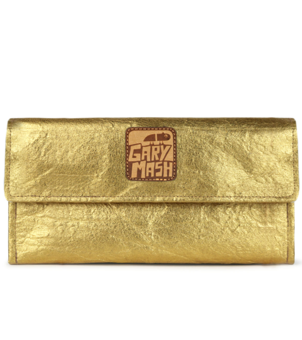 Piñatex® Purse Shiny Gold