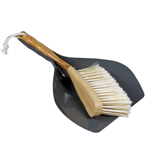 Dustpan with broom, Dark grey
