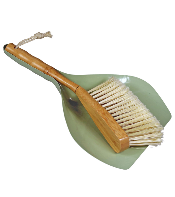 Dustpan with broom, Vintage Green