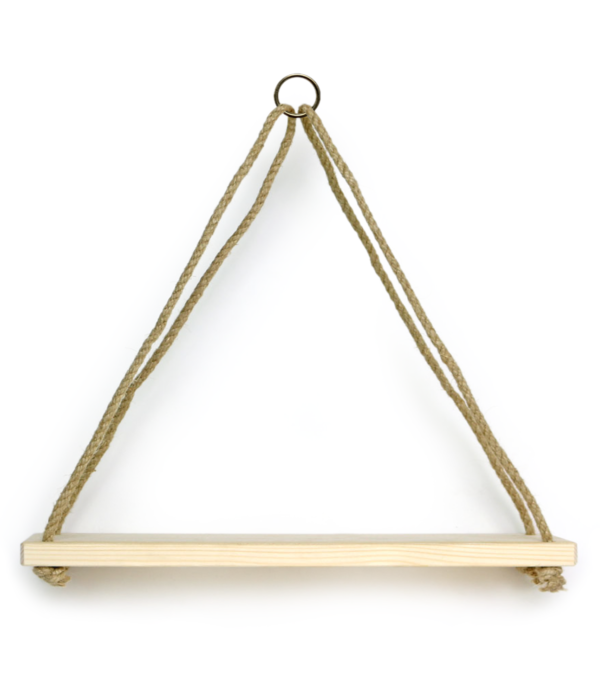 Wandregal Triangle mit Hanfkordel